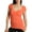 Peach, variant on Women Seamless Low Cut Scoop Neck Short Sleeve Tee Shirt Slim Fit Solid Color T-Shirt