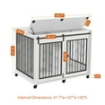 Pefilos 43" Sliding Door Dog Crate with Partition for Two Puppies