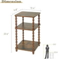thumbnail image 2 of Small Side Table with Storage Shelf, Modern Night Stand for Living Room, Bedroom & Office - Rustic Brown, 2 of 6