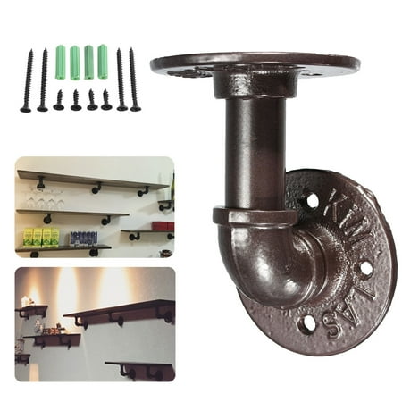 1 2 Retro Industrial Pipe Wall Mounted Shelf Brackets Holder