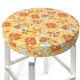 thumbnail image 3 of Susaid Cute Pizza In Various Print Elastic Bar Stool Cover Personalized Washable Stool Cover for Barbershop Home Bar Kitchen-12 inch, 3 of 7
