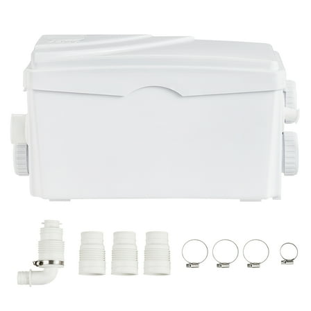 KFFKFF 350W Macerator Disposal Pump Basement with 3 Water Inlets, 6000 L/h Flow, Macerator Sewerage Sump Pump for Basement Toilet Pump System, Connected To Sink, Tub, Shower