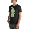 thumbnail image 4 of Cute Smiski Shirt – Kawaii Green Character tee (Black Heather, XS), 4 of 6