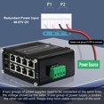 thumbnail image 3 of Conmutador de fibra PoE Gigabit industrial Throncom de 8 puertos PoE+, 3 of 8