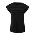 thumbnail image 4 of TYGHBN Women's Spring/summer Round Neck with Loose Short Sleeve T Shirt Athletic V Neck Shirts Women Womens Turtleneck Long Sleeve Juniors Graphic Tops Women's Long Sleeve T Shirts Womens Top Extra, 4 of 4