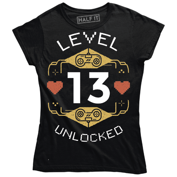 Level 13 Unlocked Funny Playing Video Games Women's T-Shirt