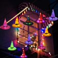 thumbnail image 4 of Decoraciones Sombrero de bruja al aire libre LzGUNGY 6 piezas colgante iluminado brillante, 4 of 5