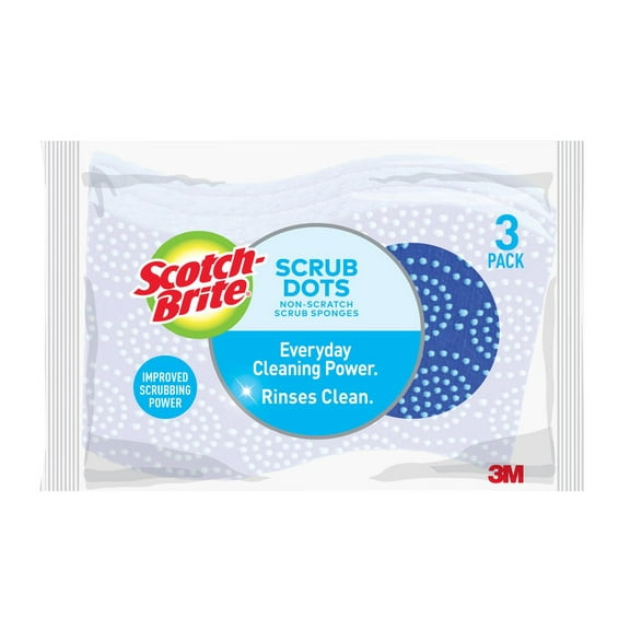 Scotch-Brite Scrub Dots Non-Scratch Scrub Sponge, 20303-8, 8/3