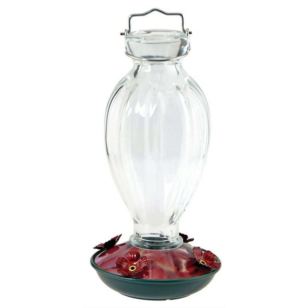 Audubon Na35243 20 Oz Clear Glass Fluted Hummingbird Feeder Walmart