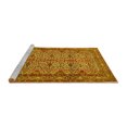 thumbnail image 2 of Ahgly Company Machine Washable Indoor Round Persian Yellow Traditional Area Rugs, 4' Round, 2 of 4
