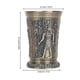 thumbnail image 3 of Vaso de chupito de whisky antiguo, vaso de chupito de whisky, copa de trago de whisky de metal vintage, mini taza en relieve a mano, 3 of 4