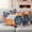 Orange Rd, variant on Yellow Blue Sunflowers Outdoor Waterproof Throw Pillow Covers 18x18 Set of 2, Boho Retro Floral Rustic Blossom Decorative Pillowcases Cushion Pillowcase for Couch Sofa Patio Outside Pillow Protector