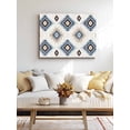 thumbnail image 4 of Blue Aztec Wall Art for Living Room,Canvas Picture Wall Decor for Bathroom Bedroom,Southwest Boho Tribe Abstract Geometric Art Painting Artwork for Office Kitchen Hallway Dining Room Decor 20"x24", 4 of 8