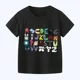 thumbnail image 3 of Nueva camiseta Harajuku con alfabeto de moda de verano 2024 para niños, ropa para niñas, camisetas con estampado de dibujos animados, ropa para niños, 3 of 5