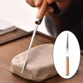 thumbnail image 3 of Mango de Madera Cuchillo Fettling Hoja de Acero Inoxidable Herramientas de Arte Artesanal para Esculpir Cerámica Tallado de Polímero de Cerámica Herra 21CM Soledad Fettling Clay Más lindo, 3 of 10