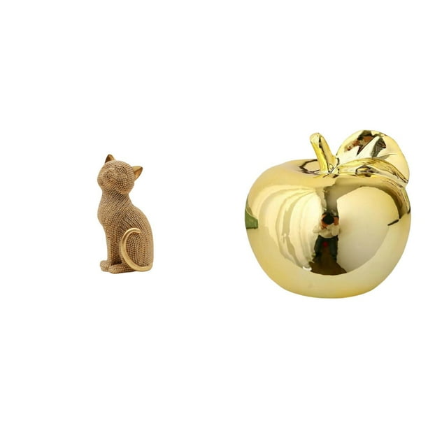 Figura de escritorio,Estatua de gato,linda decoración para estante o escritorio,Estatua decorativa,Escultura de frutas para decoración del hogar,ideal para escritorio o interiores.,Figura de
