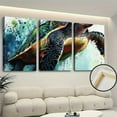thumbnail image 2 of Shadudu Turtle Paint Splash Large Size Canvas Wall Art 3-Piece Set 16x24 Inches Unframed Waterproof 16x24x3pcs, 2 of 8