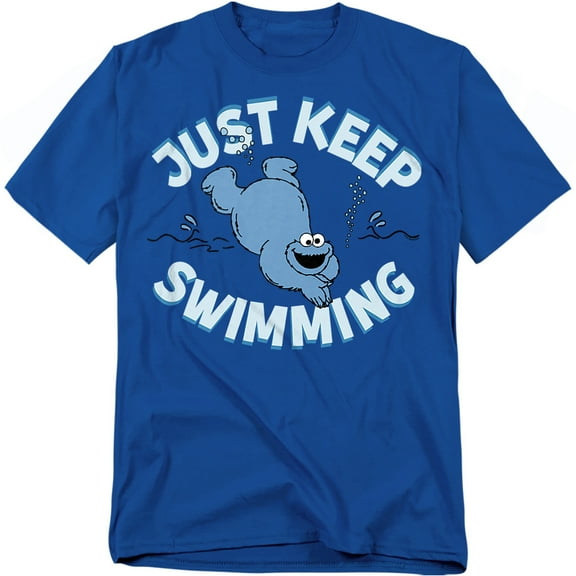 Sesame Street T-Shirt Cookie Monster Just Keep Jumping Unisex Graphic Tee for Men & Women