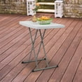 thumbnail image 5 of Zimtown 30 in Liftable Folding Table Portable Indoor Outdoor Table Adjustable Folding Laptop Study Desk, White, 5 of 8