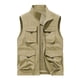 thumbnail image 4 of Chaleco deportivo de color liso para hombre: prenda de trabajo ligera sin mangas con bolsillos, estilo informal para todas las estaciones, 4 of 5
