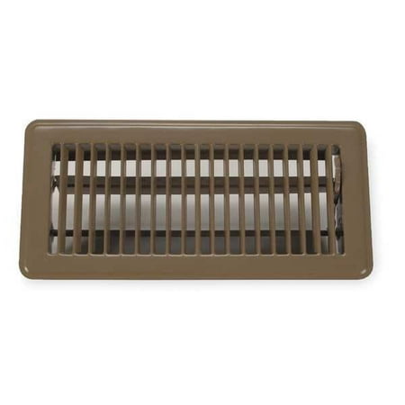 

1PACK ZoroSelect 4MJE6 Floor Register 6 X 10 Brown Steel
