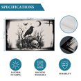 thumbnail image 6 of Halloween Placemats Set of 4, Horrow Spooky Skulls Bats Crow Botanical Rustic Washable Wipeable Table Mats for Dining Tables, Indoor Outdoor Kitchen Place Mats for Holiday Party Table Decor, 6 of 9