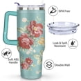 thumbnail image 2 of Gobelet 40 Oz avec Poignée et Paille Isolé Double Paroi en Acier Inoxydable Tasse de Voyage Boîte Cadeau Gobelet Réutilisable Tasse de Café de Voyage pour Bureau Tasse de Bière Isolée Portable pour Boissons Chaudes et Froides, 2 of 5