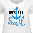 thumbnail image 4 of Inktastic Lets Set Sail Anchor in Blue Women's Plus Size T-Shirt, 4 of 5