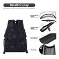 thumbnail image 4 of Salouo Copper-Gold Gloss Outline Chrysanthemum Print Laptop Backpack 16.5'' Daypack Carry On Backpack for Men Women Outdoor Bag Laptop Sleeve and Dual for Weekender/Business/Hiking-One Size, 4 of 6