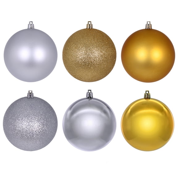 Vickerman 3" Gold and Silver, Ornament Assortment, 12 per box.