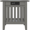 thumbnail image 4 of ZXNYH Mission Chair Side Table with Charging Station in Grey, Chair Side Table (22" x 14"), 4 of 6
