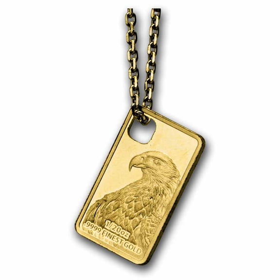 2026 Solomon Islands 1/20 Gold Eagle Pendant (w/ Box & COA)