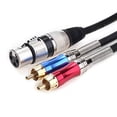 thumbnail image 2 of TISINO XLR a RCA Cable Y, XLR hembra a doble RCA Adaptador Y Splitter, 2 of 2