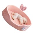 thumbnail image 2 of Cama rosa para mascotas, desmontable, lavable, suave, cómoda y cálida para las cuatro estaciones, L, 2 of 14