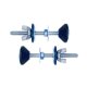 thumbnail image 4 of Juego de 2 suruburi pentru scaunul de toaleta, Inox/ Cauciuc, 80 mm, Argintiu/ Negru, 4 of 4