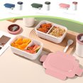 thumbnail image 1 of Sentmoon Lunch Boxes Mens Lunchbox for Work Singles Layer Microwaveable Plastic Sealed Lunch Box with Lid Leak Proof Compartment Lunch Box with Cutlery Set Lunch Box + Soup Cup + Spoon, 1 of 7
