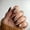 B1, variant on YTTAL Buy 2 Get 1 Free Chocolate Brown Press On Nails, Short Square Fake Nails with Gold French Tip Heart Design, Glossy Acrylic False Nails with Jelly Glue Nail File Buffer, No Liquid Glue Included