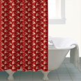 thumbnail image 4 of Red Christmas Reindeer Pattern Shower Curtain 84"x72" ,Bathroom Decorative Shower Curtains Set with 12 Hooks,Modern Waterproof Washable Shower Curtain, 4 of 6