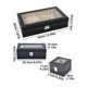 thumbnail image 2 of 1pc Black Pu Leather Watch Storage Box With Glass Lid For Watches And Glasses, 2 of 5