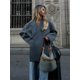 thumbnail image 1 of Traje con abertura lateral para mujer, chaqueta de manga larga con solapa y hebilla oculta, Blazer holgado informal, ropa de abrigo para primavera y otoño, 1 of 5