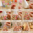 thumbnail image 2 of Dreamy Beaded Christmas Tree DIY Kit, Handmade Holiday Craft Set | Creative Christmas Tree Decoration Project for Adults Teens Tabletop Home Decor (Multicolor), 2 of 6