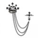 thumbnail image 1 of Broche de corona,Broche de corona para hombre y mujer,insignia de solapa,Broches de cadena colgantes para traje de ,Camisa Corbata Sombrero Bufanda Vestido Abrigo Broche Moda,Regalo de, 1 of 8