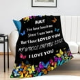 thumbnail image 2 of Aunt Gifts Blanket Birthday Gift Auntie Throw Blankets Best Aunt Ever Gifts from Niece Nephew for Bed Bedding Sofa Decor 50"x40", 2 of 6