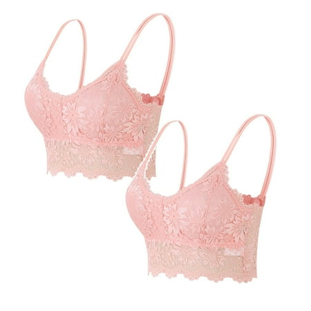 Kcodviy 2Pcs Stretch Strapless 1 Piece Womens Bras No Underwire Push Up Bra Summer Bandeau Bra Womens Bras No Underwire Push Up Plus Size Strapless Bra Womens Bras No Underwire Push Up Comfort Wi