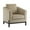 Light Camel, variant on GDF Studio Elegant Barrel Chair with Cylindrical Wood Legs & Comfortable Loose Back Cushions, White