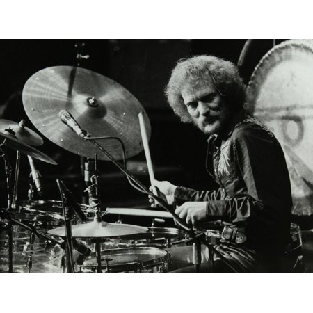 Drummer Ginger Baker Performing at the Forum Theatre, Hatfield, Hertfordshire, 1980 Print Wall Art By Denis