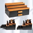 thumbnail image 6 of 3-Tier Wooden Cologne Organizer with 2 Drawer - Cologne Display Stand for Men & Women, Bedroom and Bathroom Vanity Storage Black, 6 of 7