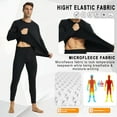 thumbnail image 3 of Thermal Underwear for Men, Long John for Mens Thermal Underwear Set Base Layer Cold Weather Thermals Top and Bottom Set for Running Skiing, 3 of 6