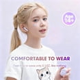 thumbnail image 4 of True Wireless Earbuds Purple Bluetooth 5.3 with Microphone for Working Out Noise Canceling Blue Tooth Ear Buds Deep Bass TWS Wireless Earphones with Charging Case in Ear Headphone for iPhone Android, 4 of 8
