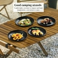 thumbnail image 7 of ReaNea 9" Black Plastic Plates 8 Pieces, Unbreakable and Reusable Large Deep Dinner Plates, Light Weight Easy to Carry for Camping,Travel, Pinic, 7 of 7